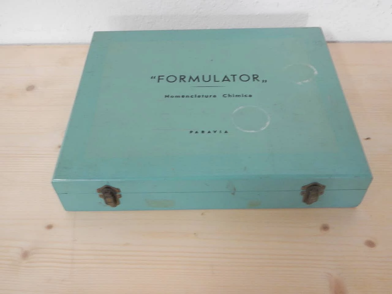 Formulator chemical nomenclature box for Paravia, 1948 1