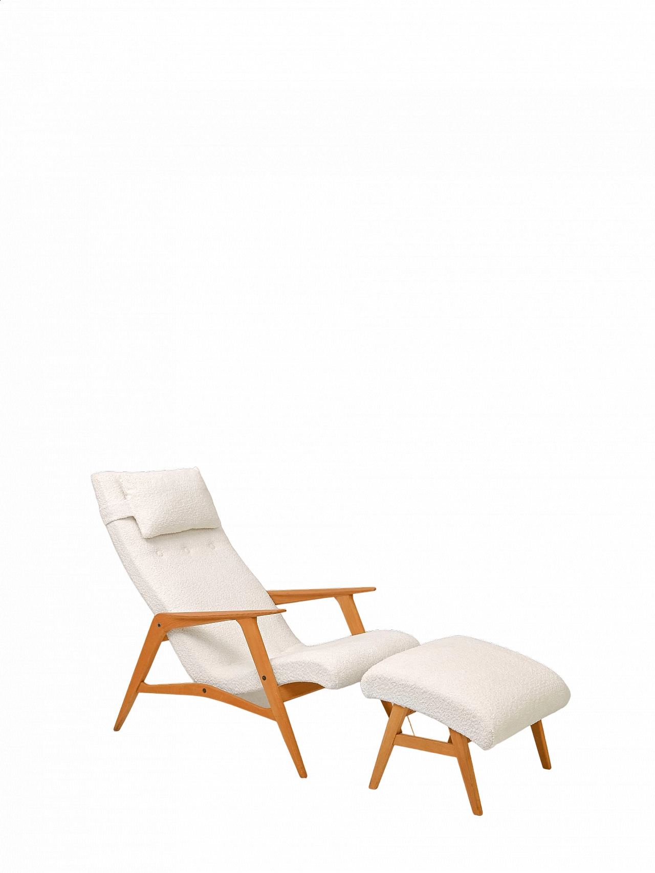 Bouclè fabric Siesta armchair by Joe Möbler, 1960s 19