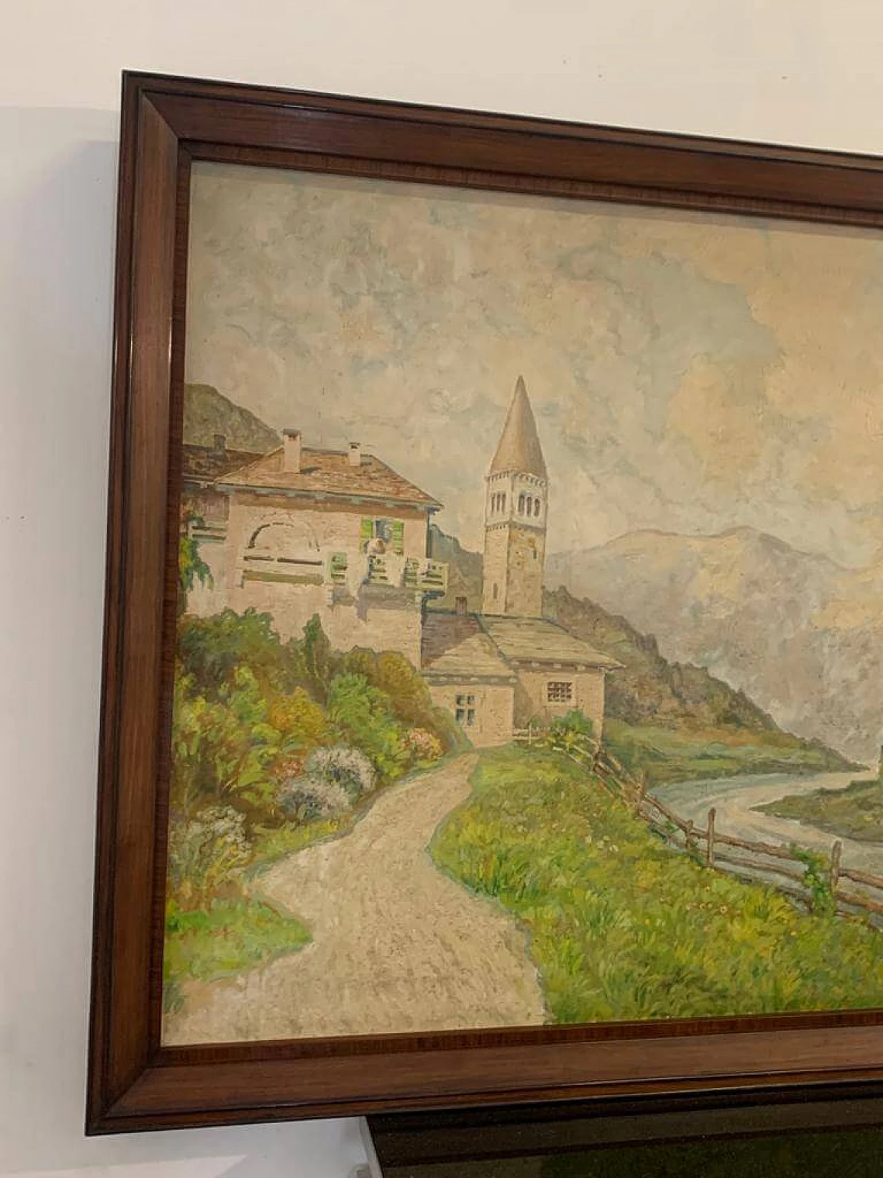 Mountain landscape, oil painting on canvas, 1920s 4