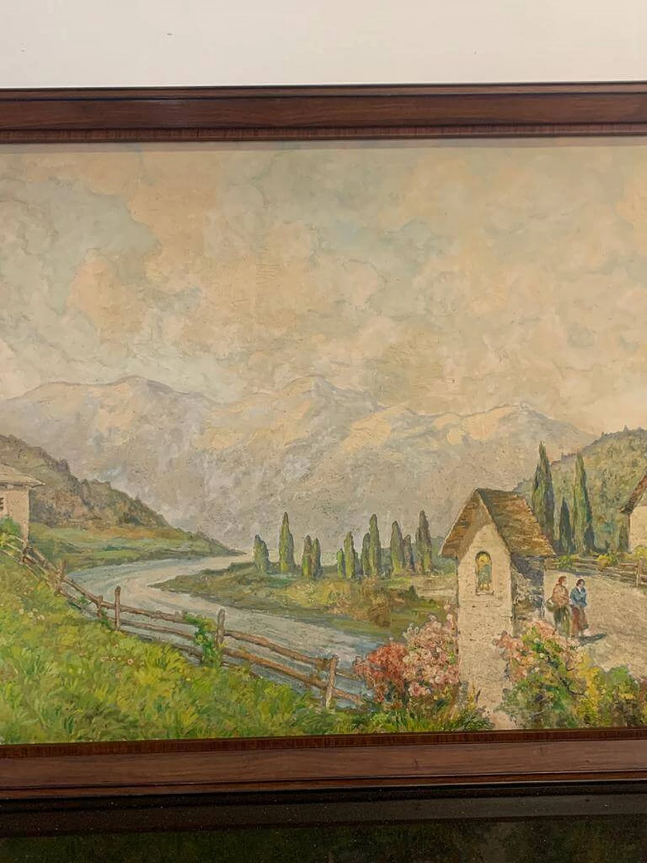 Mountain landscape, oil painting on canvas, 1920s 9