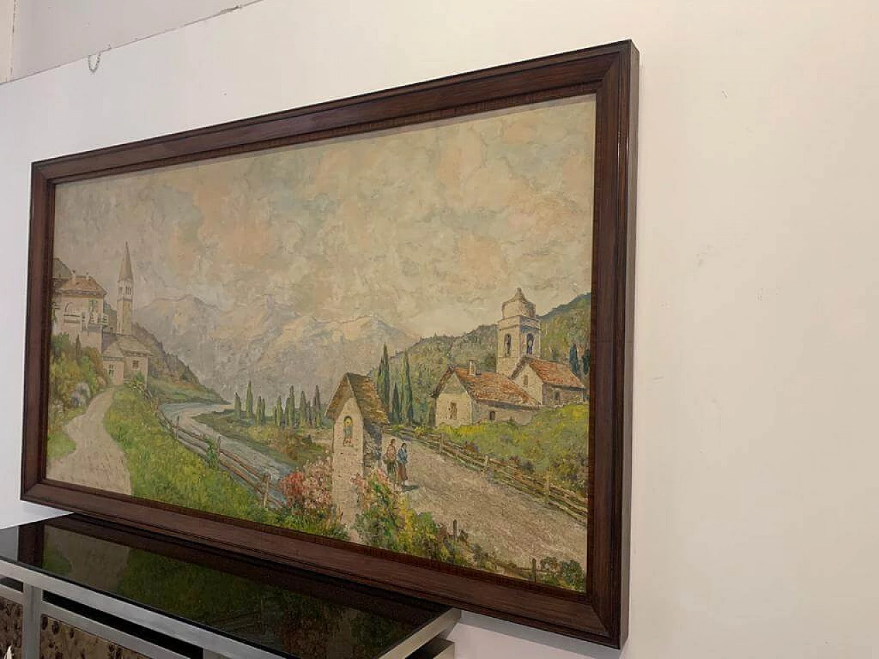 Mountain landscape, oil painting on canvas, 1920s 13
