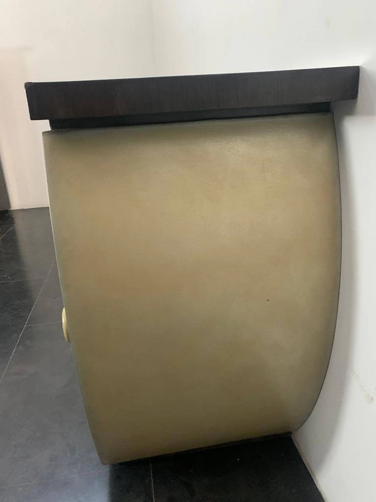 Art Deco style lacquered sideboard with rounded sides, 1990s 12