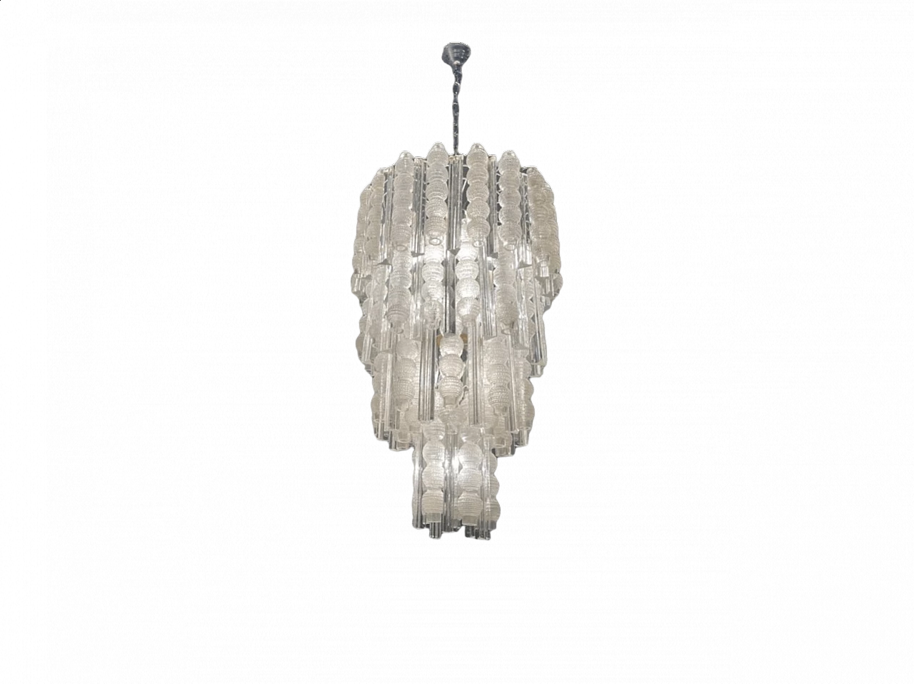 Triedri Murano glass bubble chandelier, 1980s 13