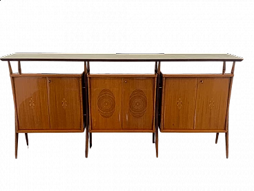 Rosewood modular sideboard attributed to Vittorio Dassi, 1950s