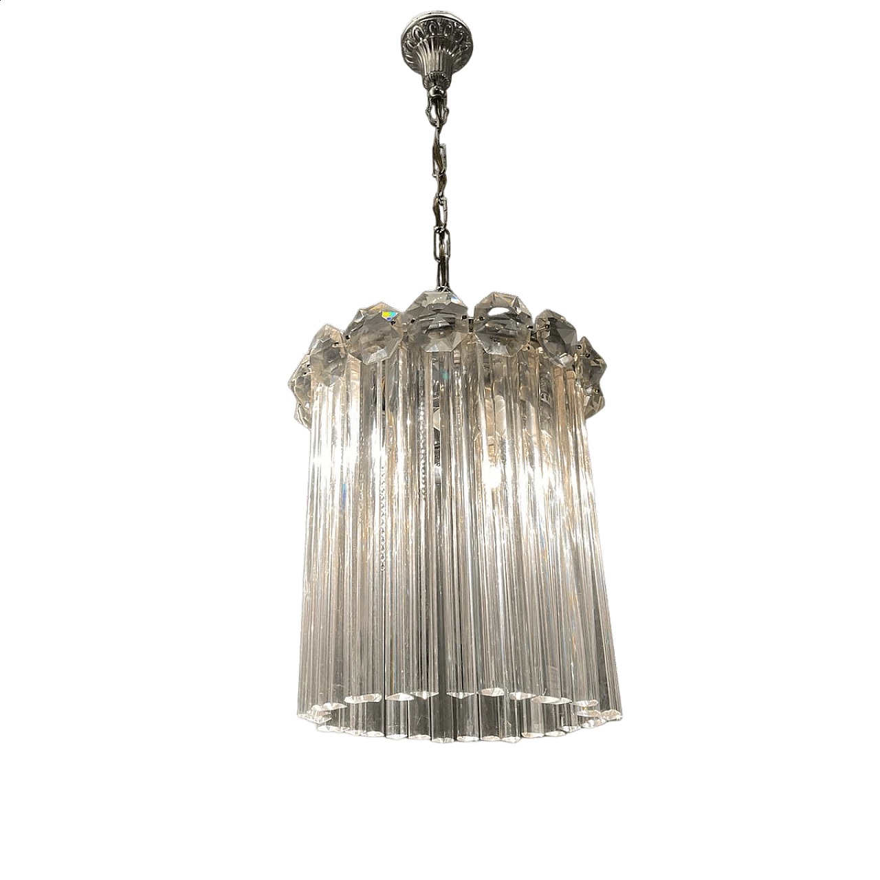 Trilobi Murano glass pendant lamp, 1960s 11