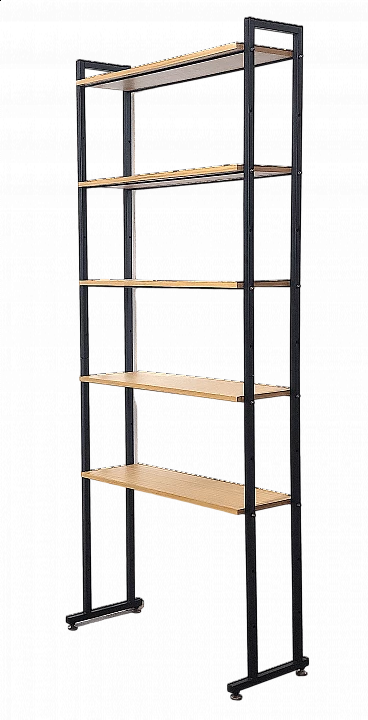 Modular one-bay bookcase with adjustable shelves, 1960s