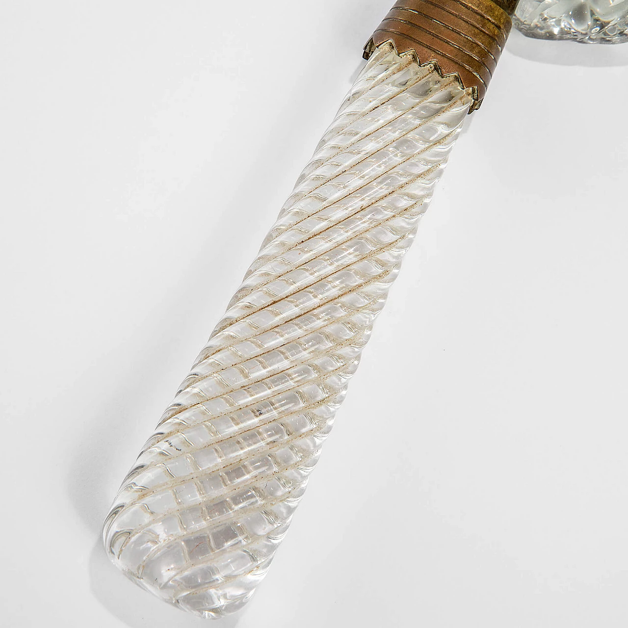 Specchio da tavolo in cristallo e ottone per Venini, anni '30 5