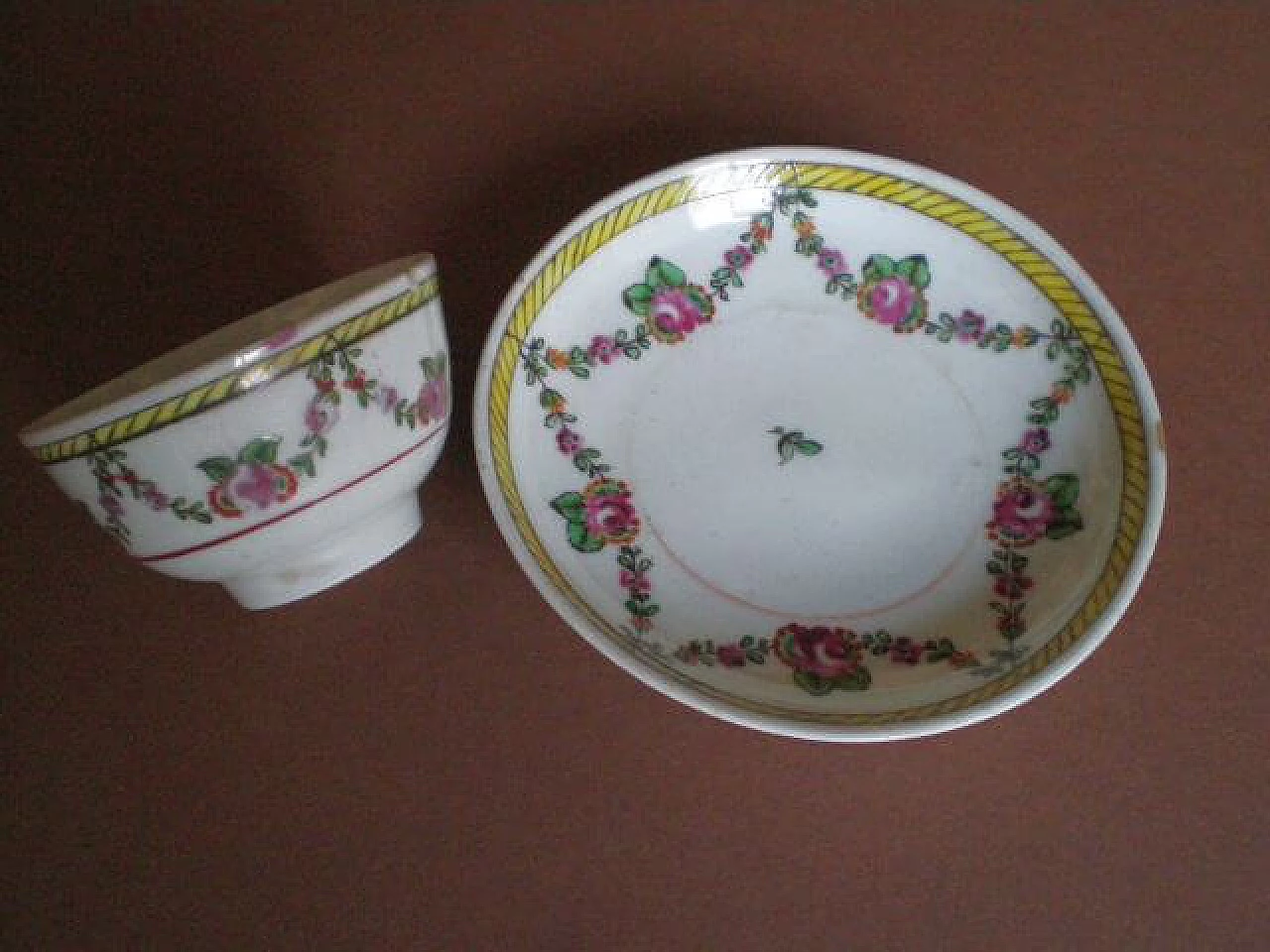 Tazzina con piattino in porcellana di Antonibon, '700 1