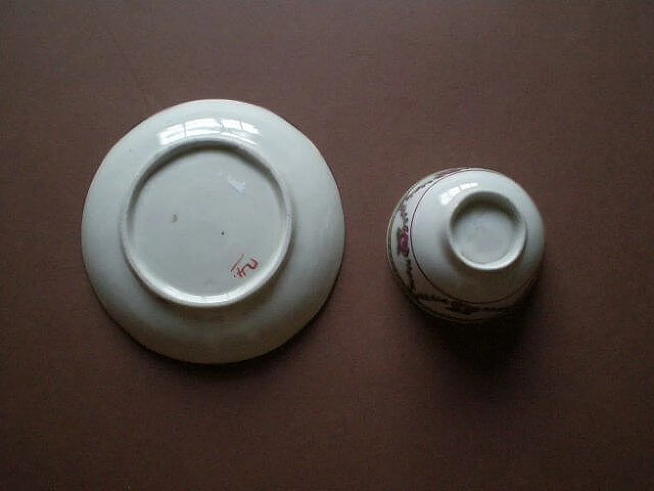 Tazzina con piattino in porcellana di Antonibon, '700 3