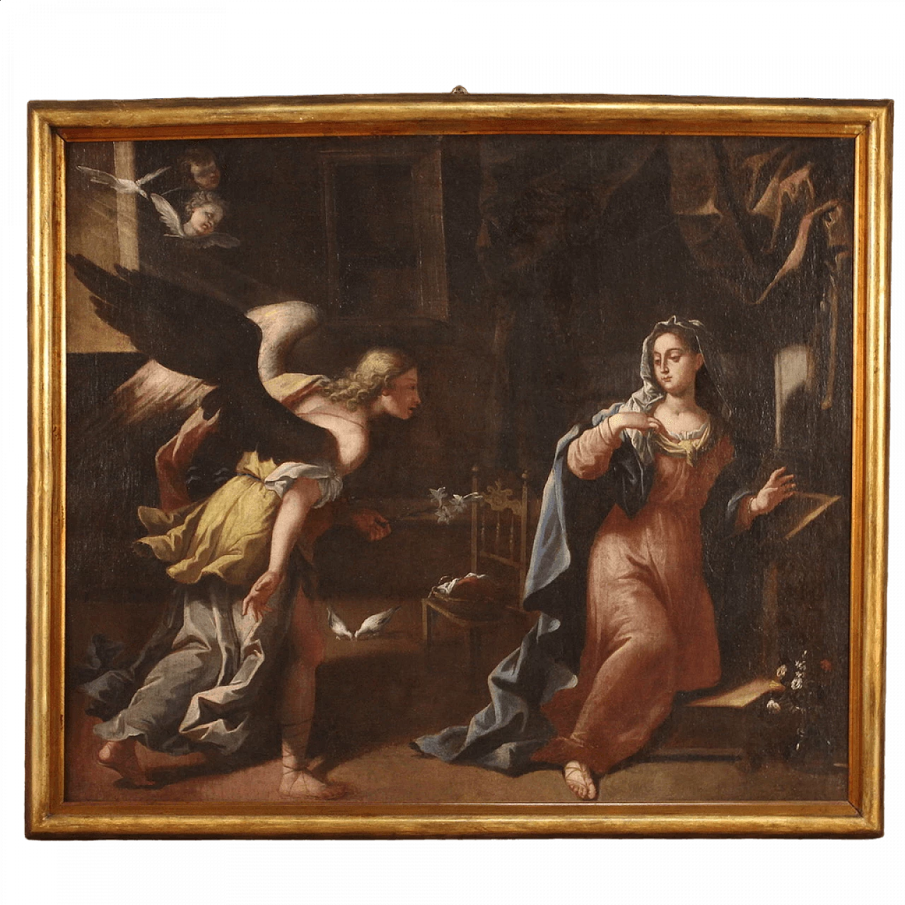 Annunciation, oil painting on canvas, first half of the 18th century 13