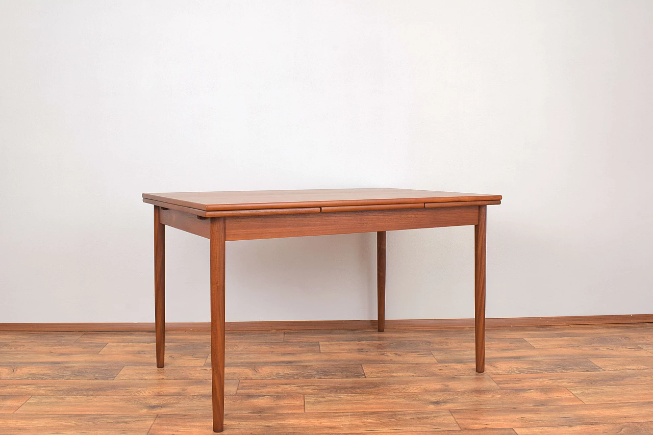 Danish teak extendable table, 1960s 1