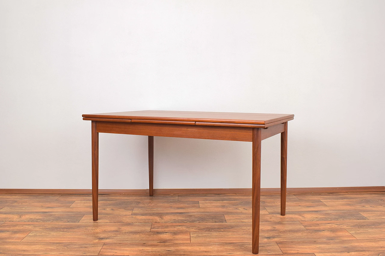 Danish teak extendable table, 1960s 2