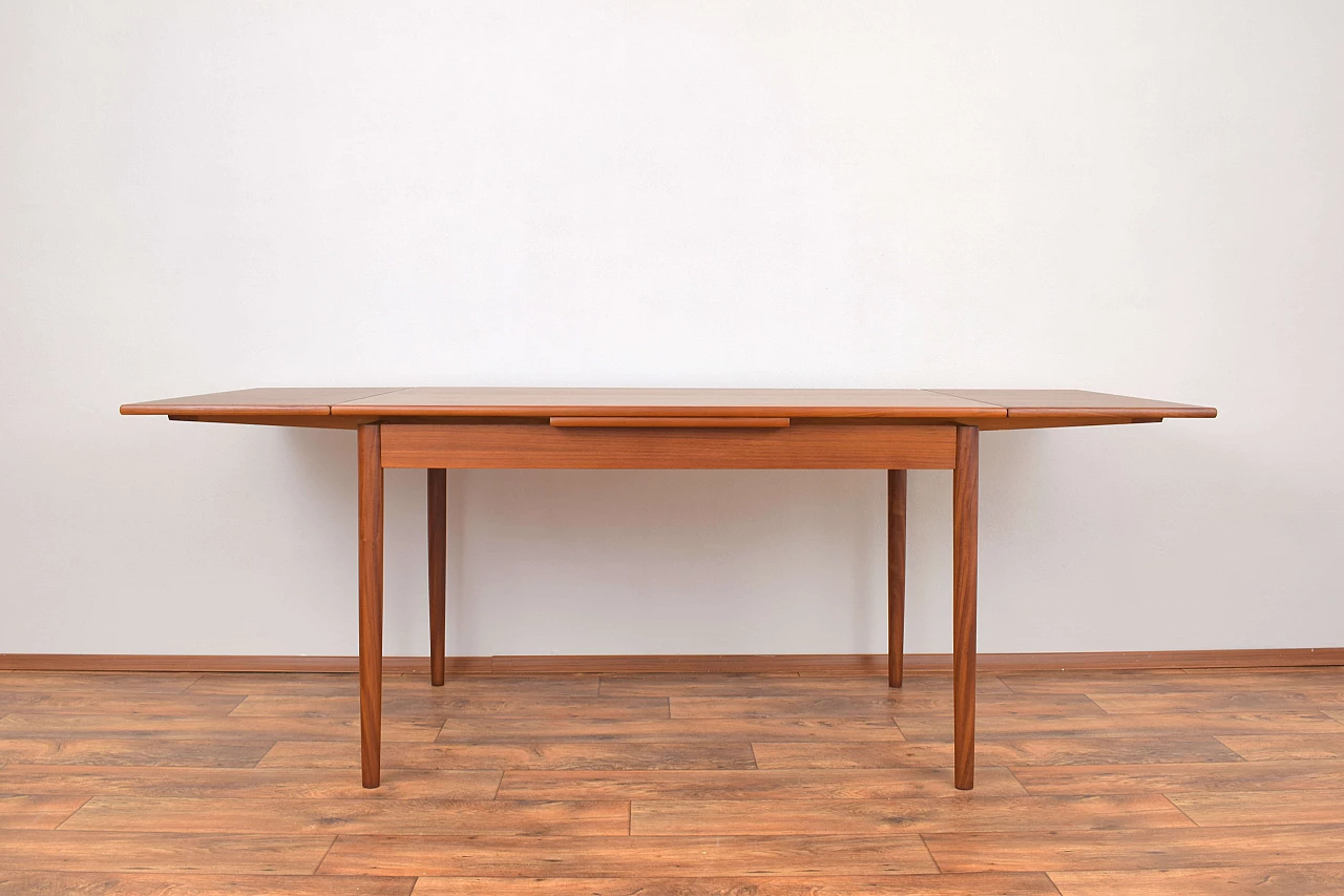 Danish teak extendable table, 1960s 4