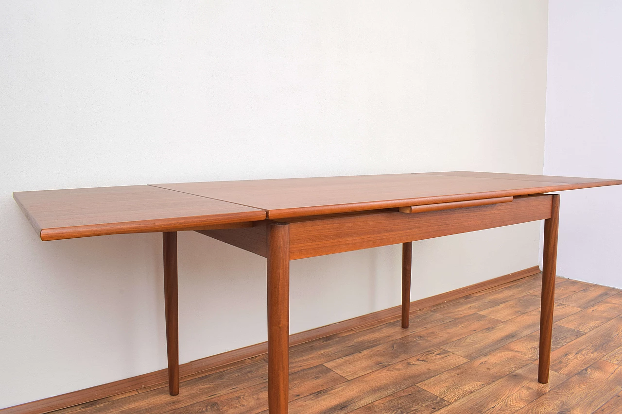Danish teak extendable table, 1960s 6