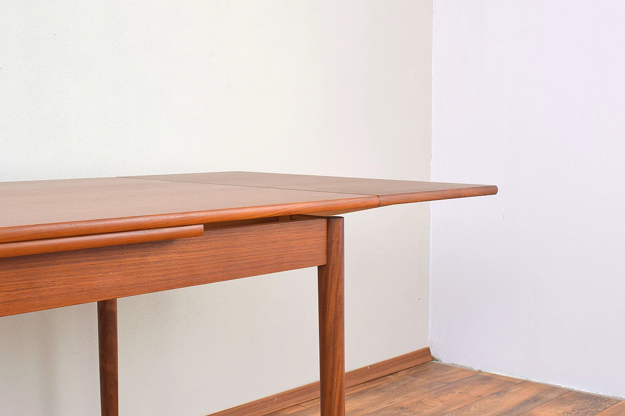 Danish teak extendable table, 1960s 8