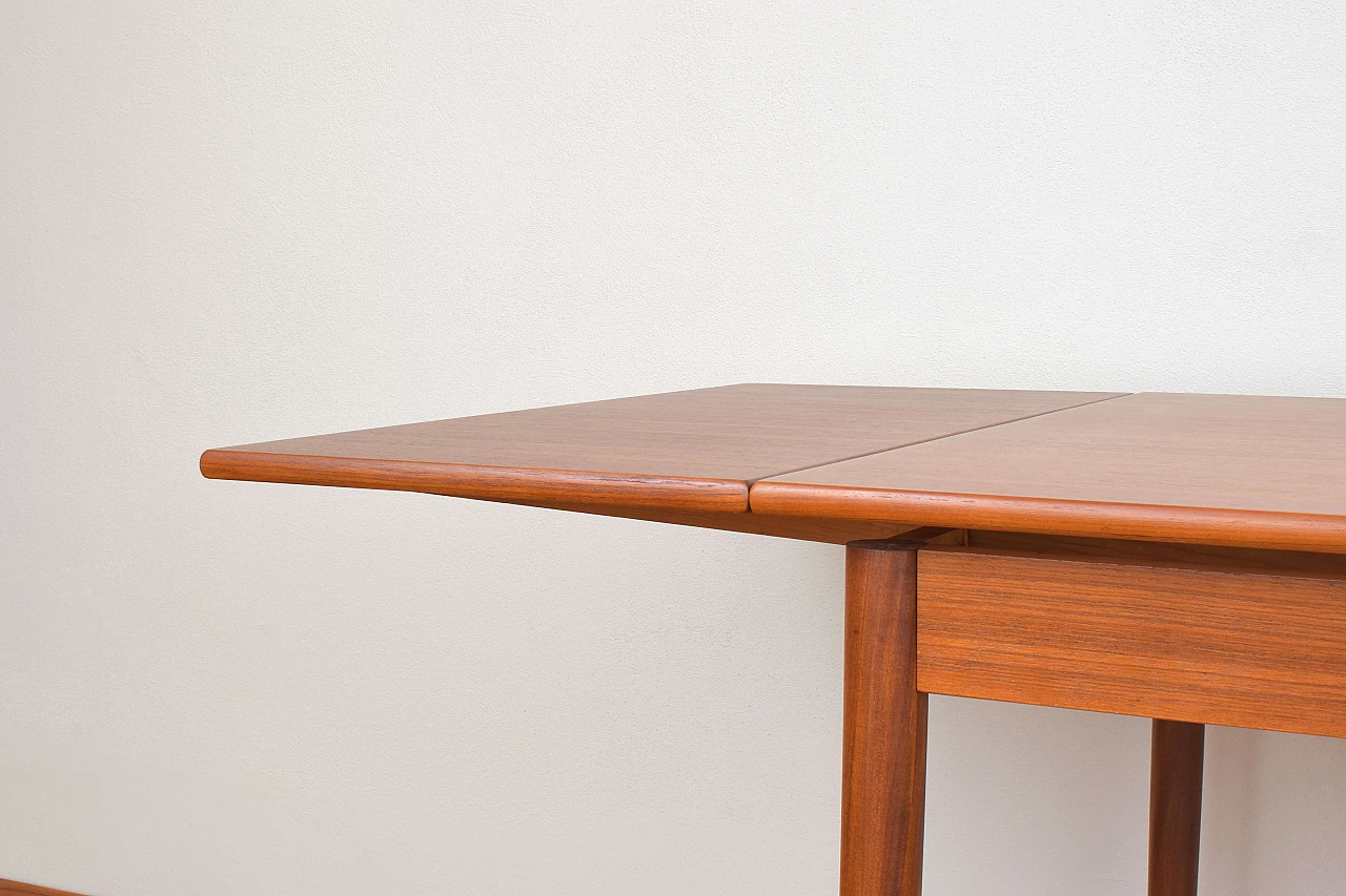 Danish teak extendable table, 1960s 9