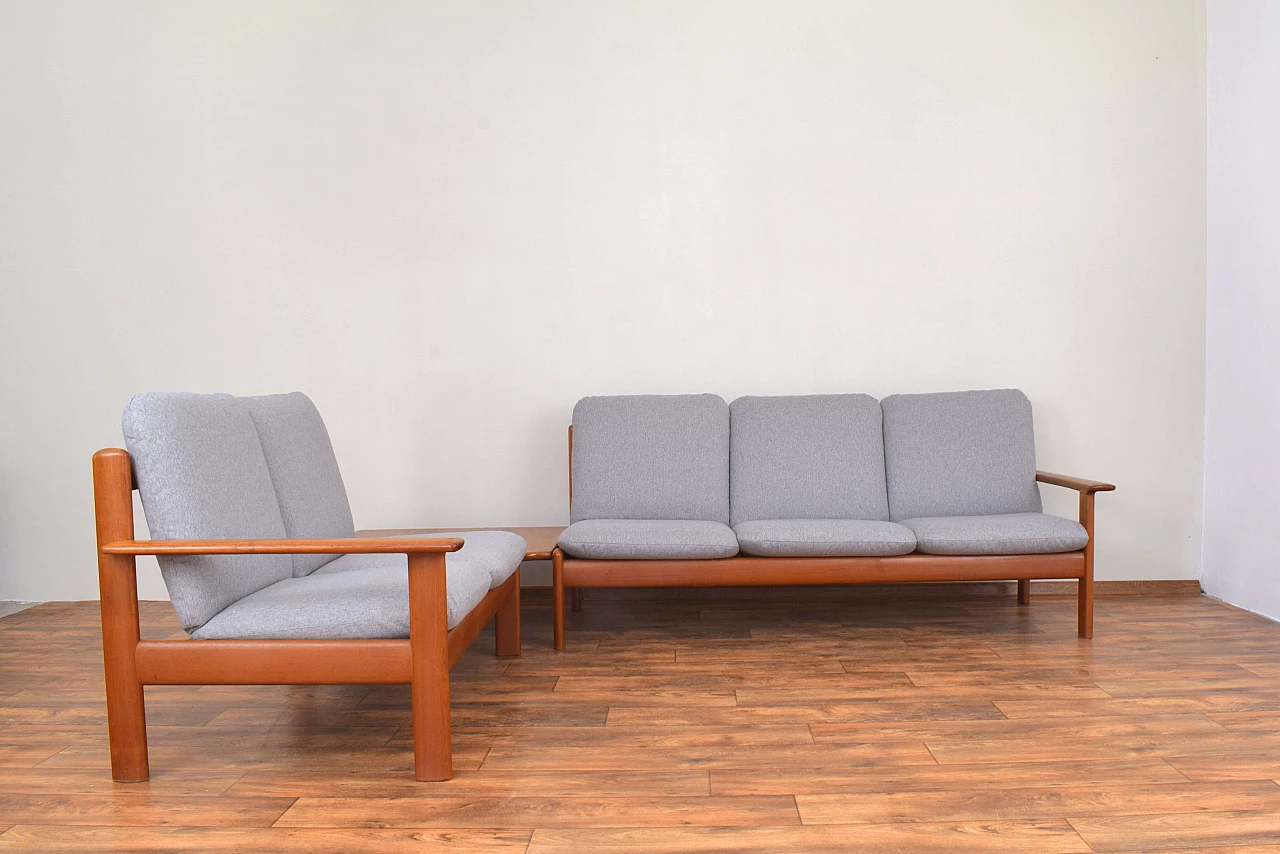 Pair of sofas, armchair and side table by Knoll, 1960s 2