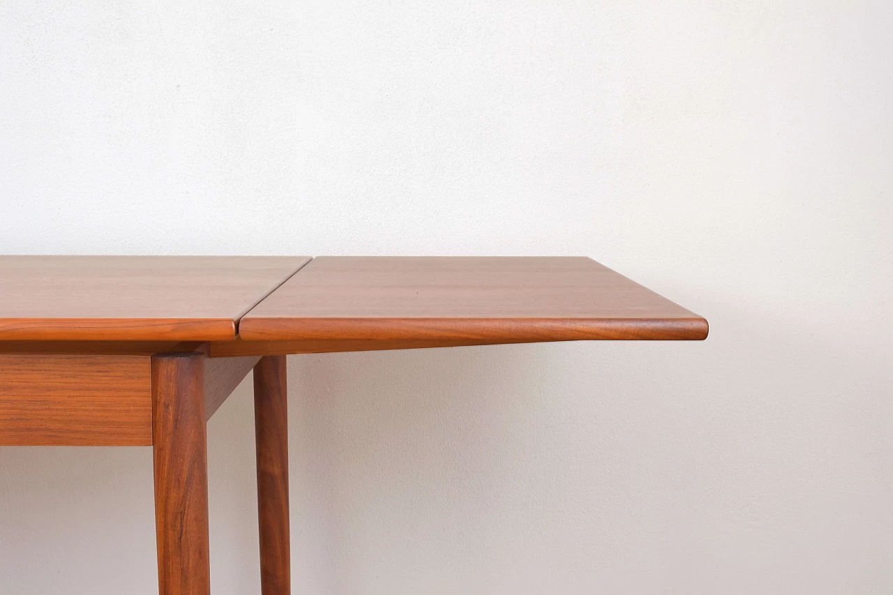 Danish teak extendable table, 1960s 11