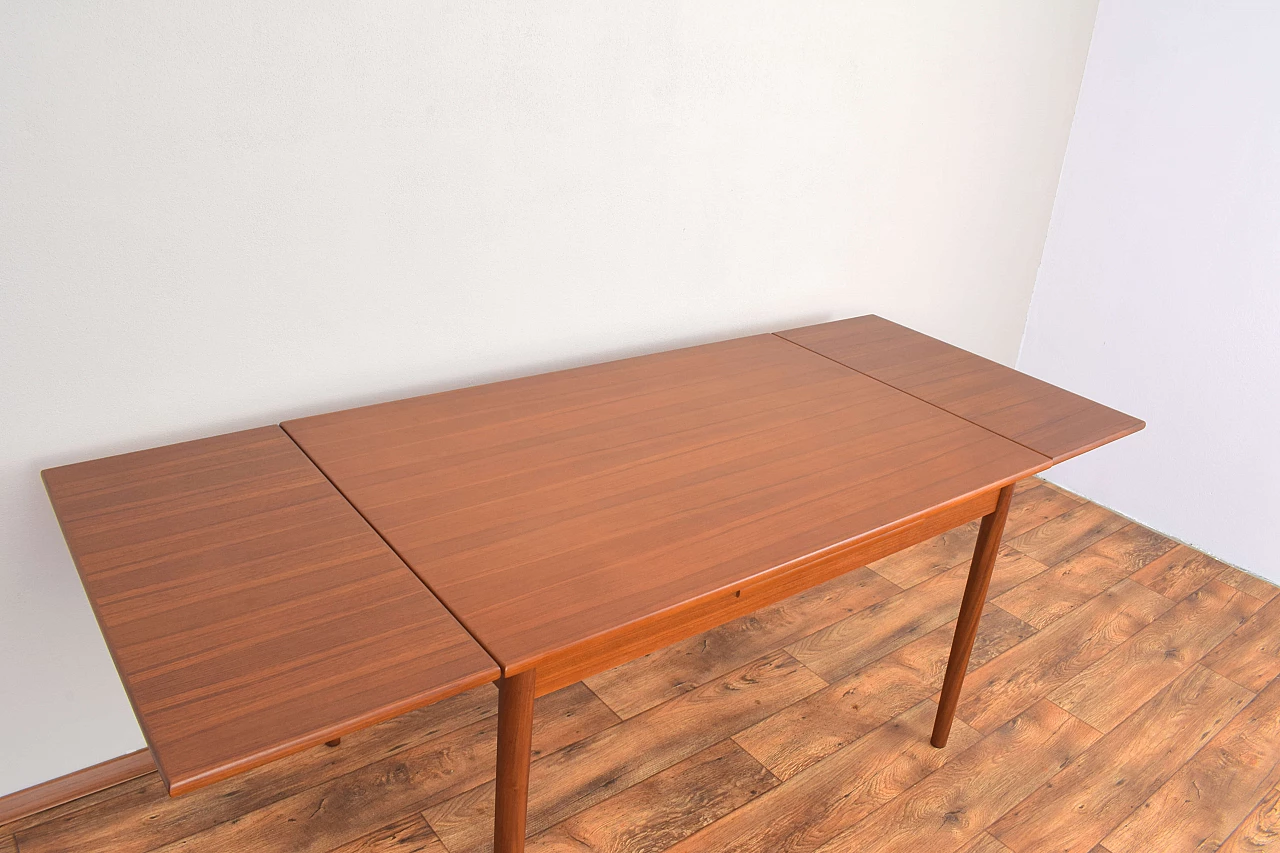 Danish teak extendable table, 1960s 12