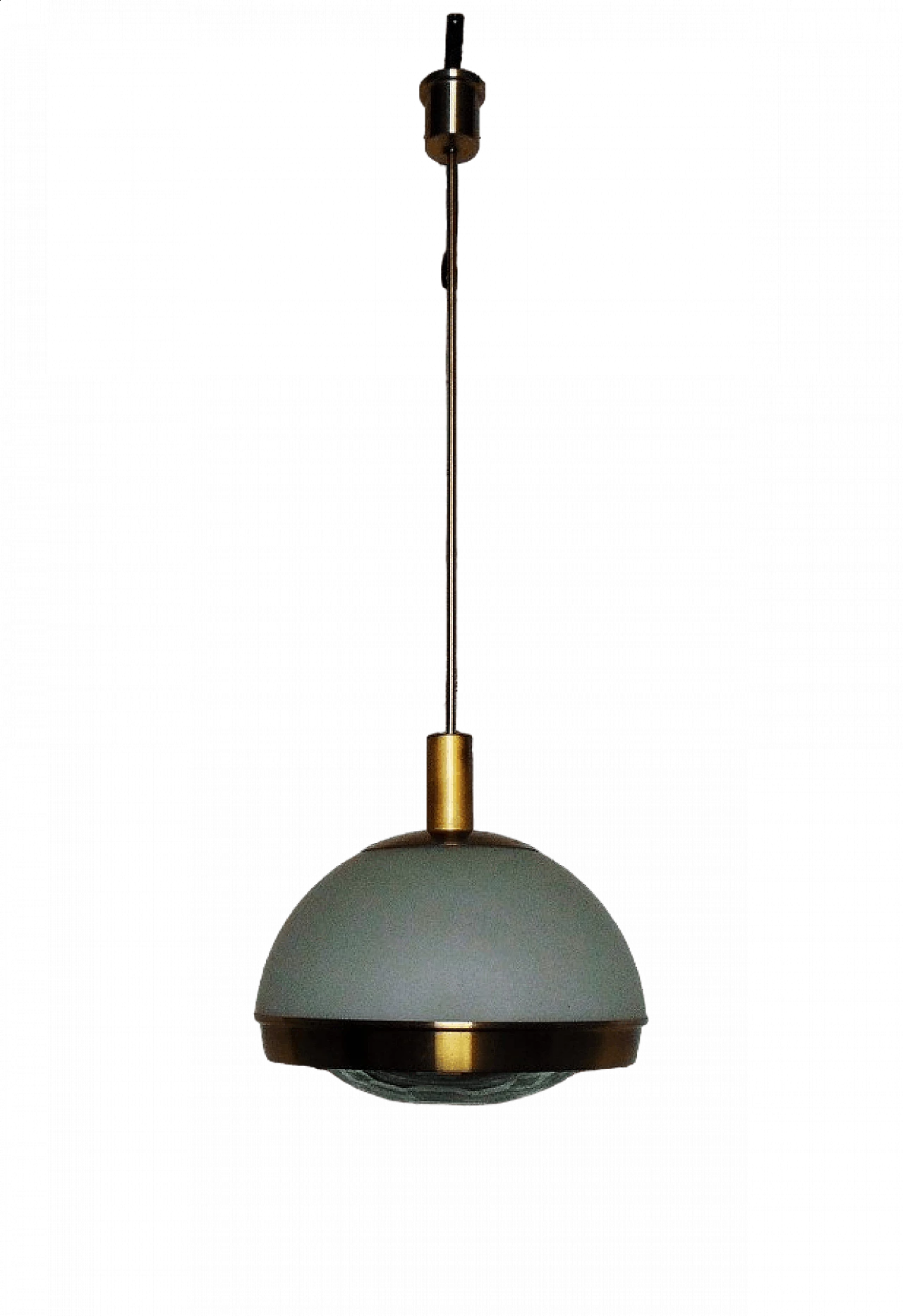 Glass and gilded aluminum lamp by Pia Guidetti Crippa, 1960s 9