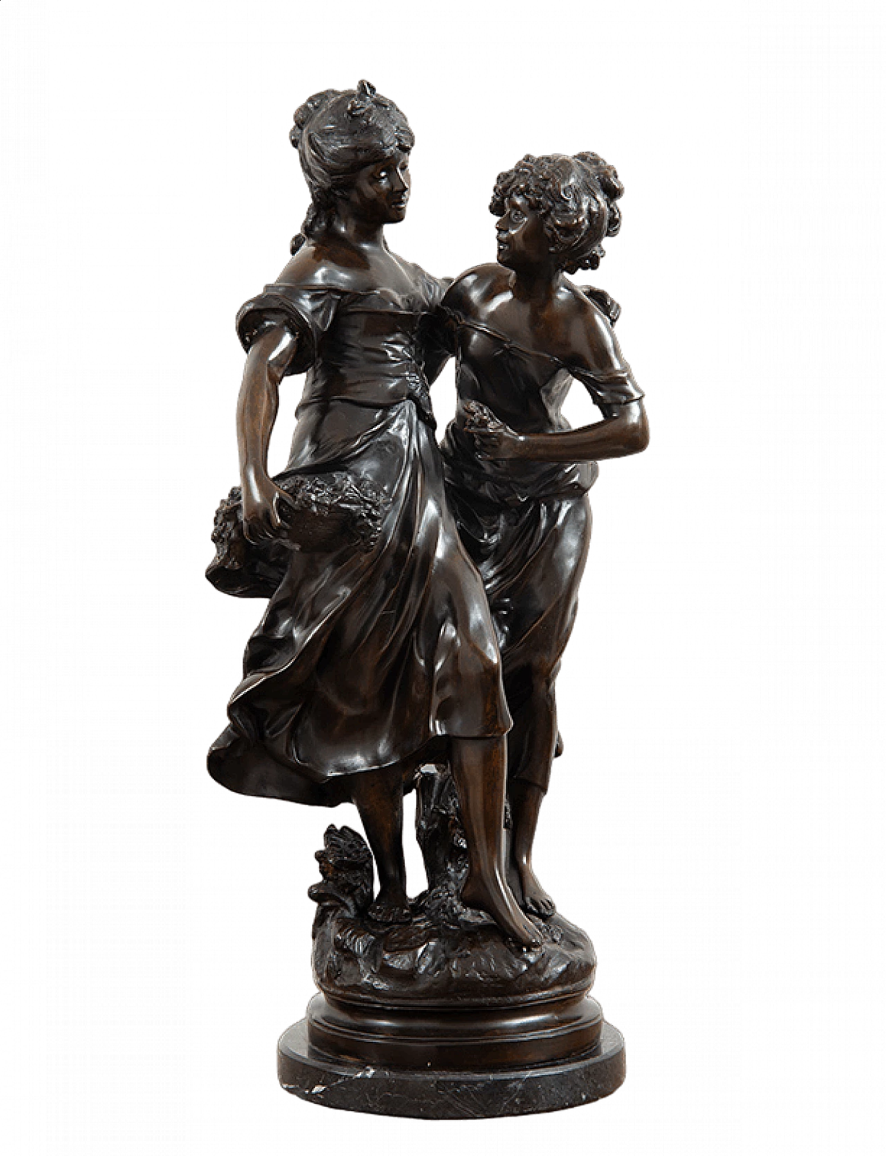 Scultura in bronzo brunito firmata Auguste Moreau, '800 6