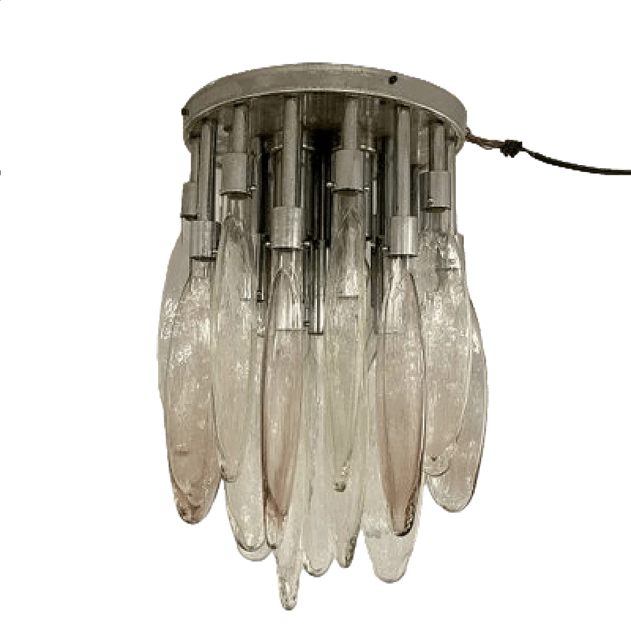 Murano glass cascade chandelier by Mazzega, 1970s 32