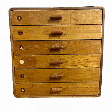 Filofort chest of drawers in wood by Tre Cerchi, 1950s