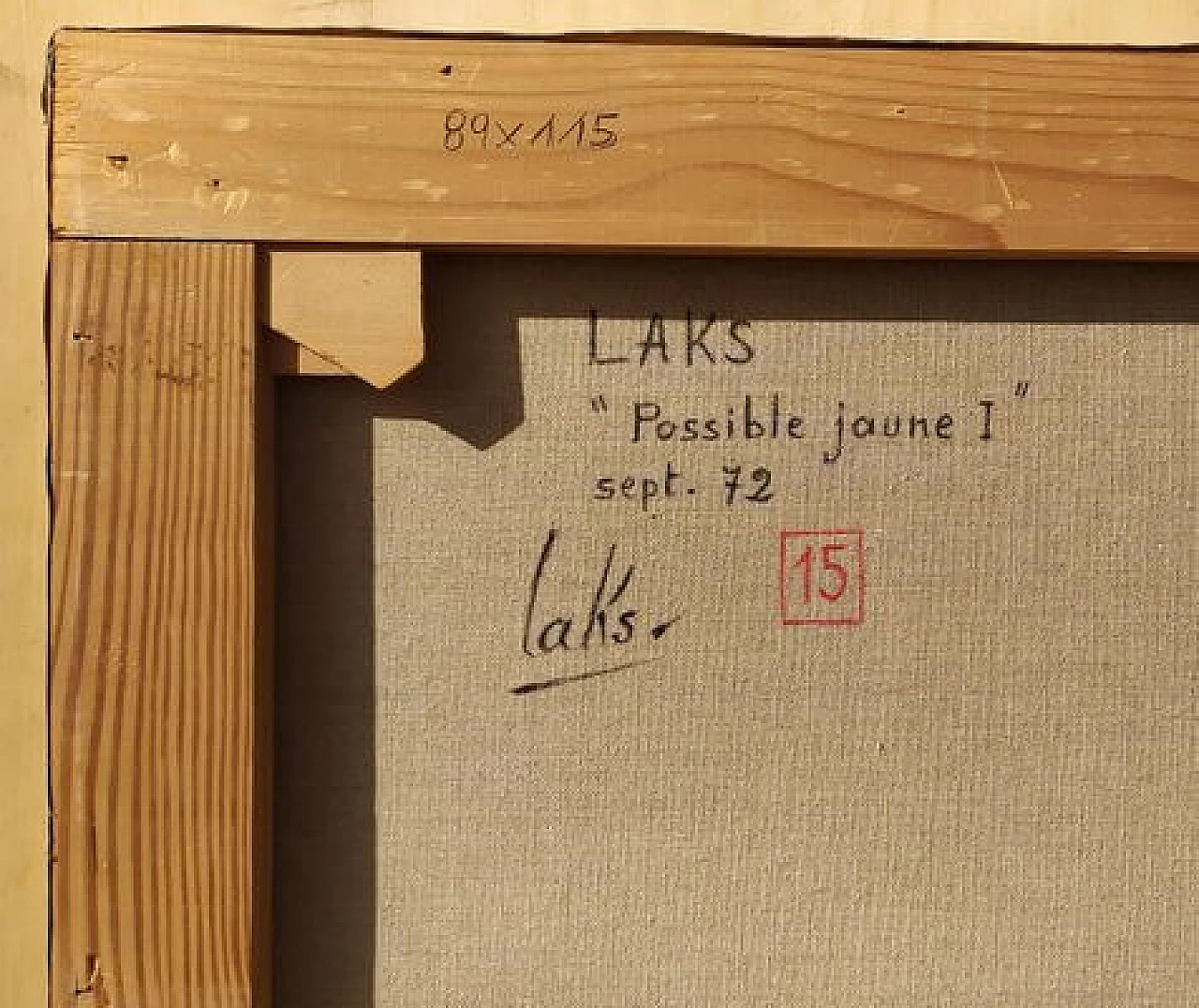 Victor Lacks, Possible jaune I, acrilico su tela, 1972 3