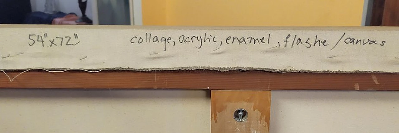 Kalina Richard, Object lesson, acrilico, collage e smalto su tela, 1990 6