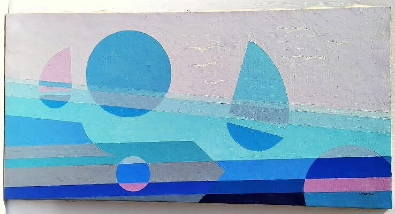 Leopolda Veronelli, Varianti cromatiche, olio su tela, 1977 1