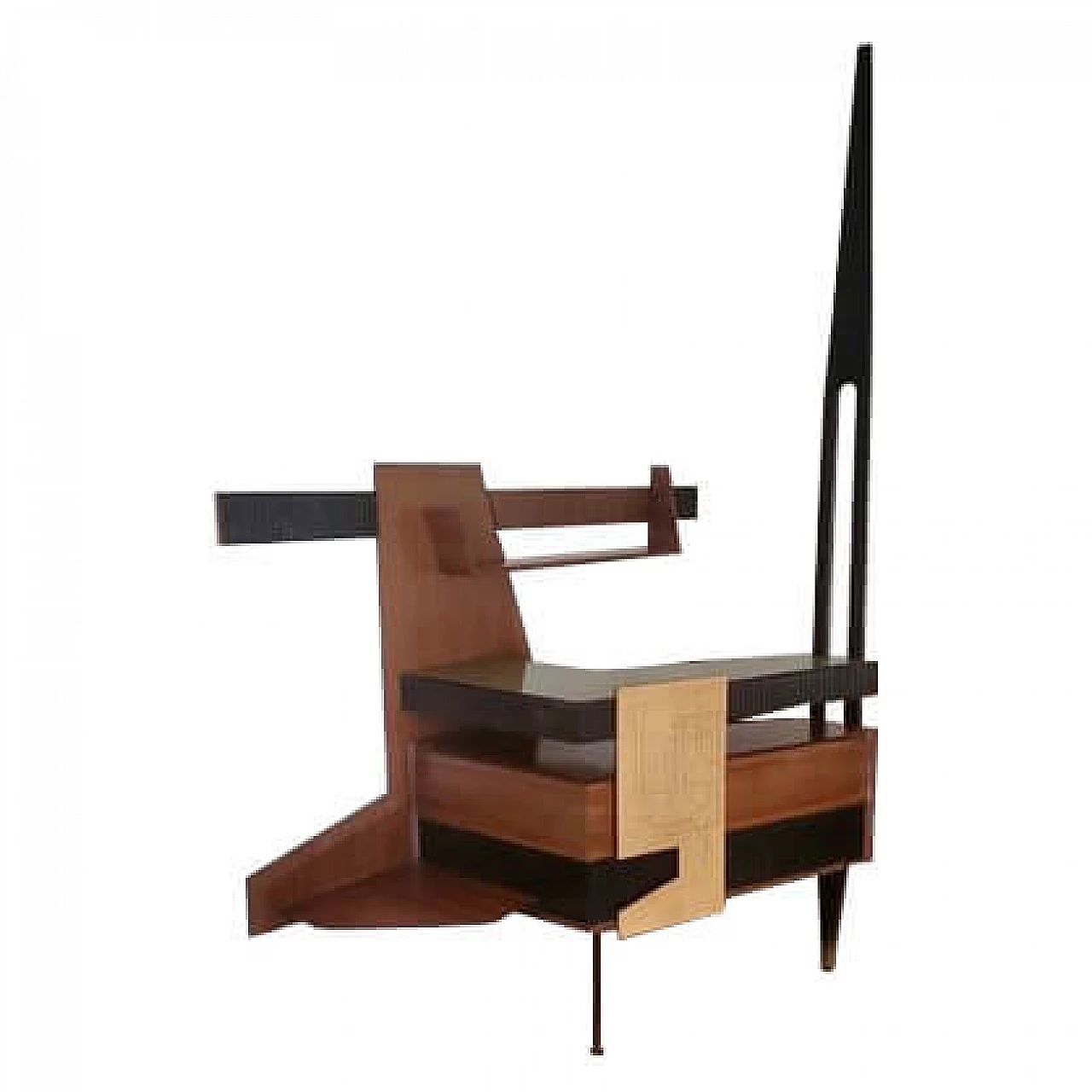 Corner bar cabinet with stool, 1950s 15