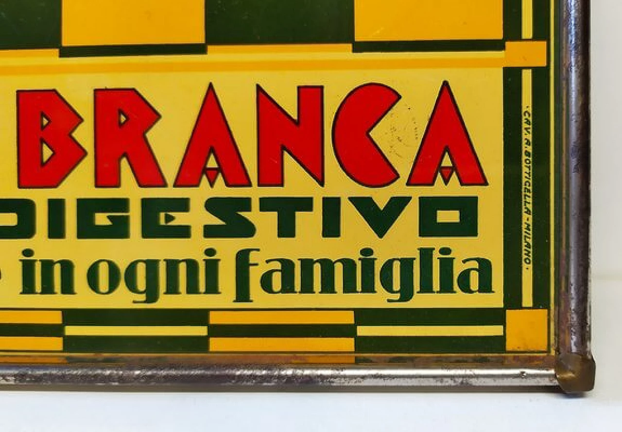 Raro gioco da tavola (dama) in latta per Fernet Branca, anni '30 2