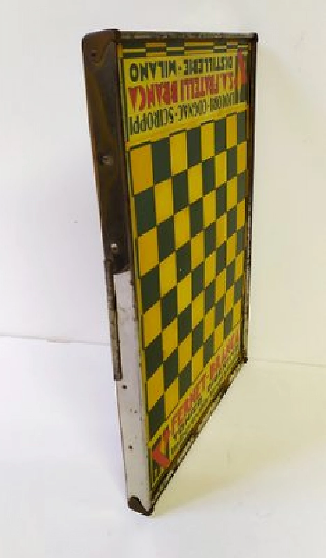Raro gioco da tavola (dama) in latta per Fernet Branca, anni '30 5