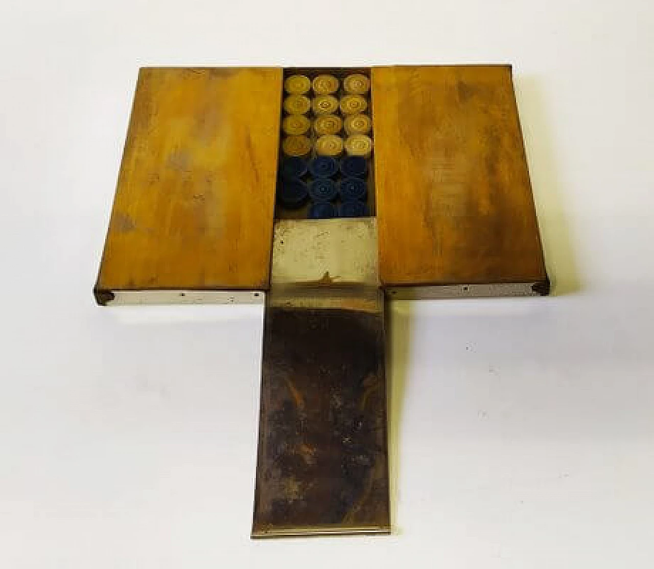 Raro gioco da tavola (dama) in latta per Fernet Branca, anni '30 7