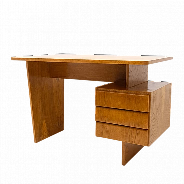 Beech desk by Bohumil Landsman for Jitona, 1970s