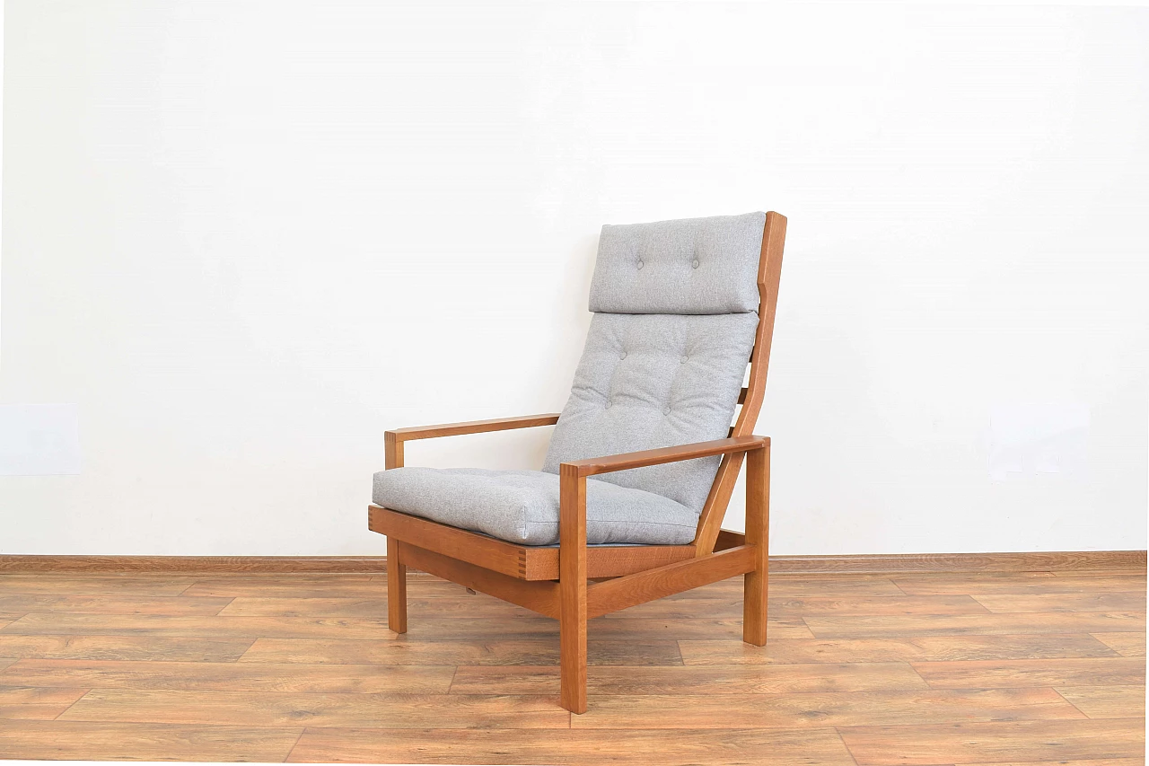 Oak armchair by Leif Alring for Madsen & Schubell, 1960s 2