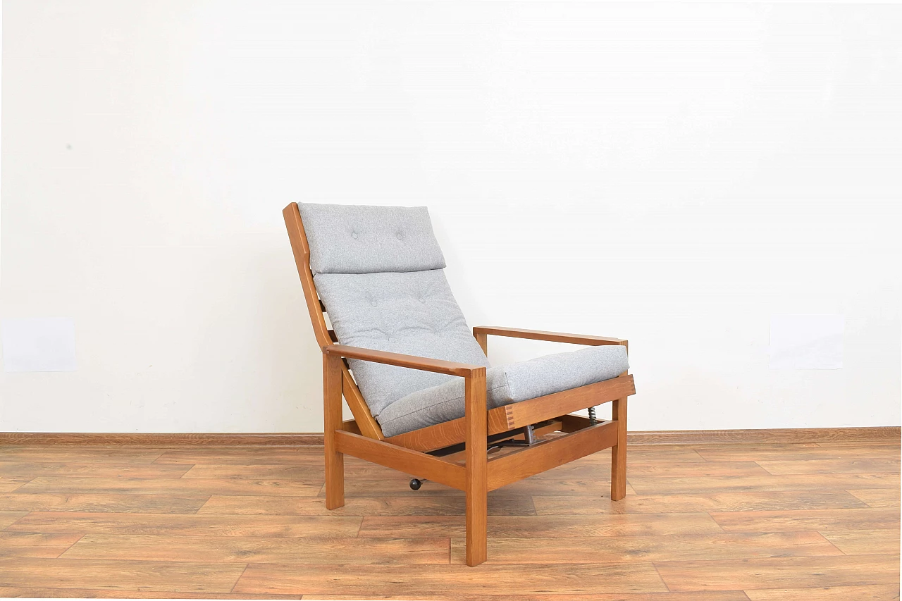 Oak armchair by Leif Alring for Madsen & Schubell, 1960s 3