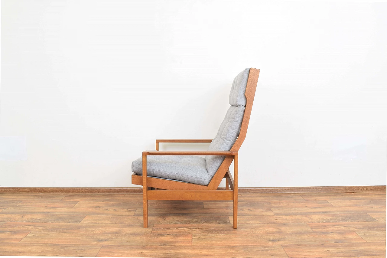 Oak armchair by Leif Alring for Madsen & Schubell, 1960s 5