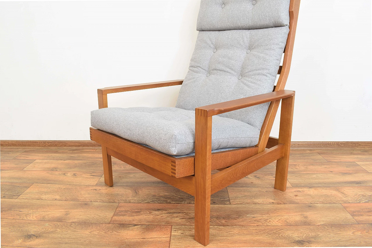 Oak armchair by Leif Alring for Madsen & Schubell, 1960s 9