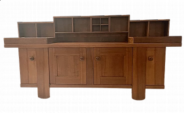 Walnut veneered feather sideboard by Silvio Coppola for Bernini, 1970s