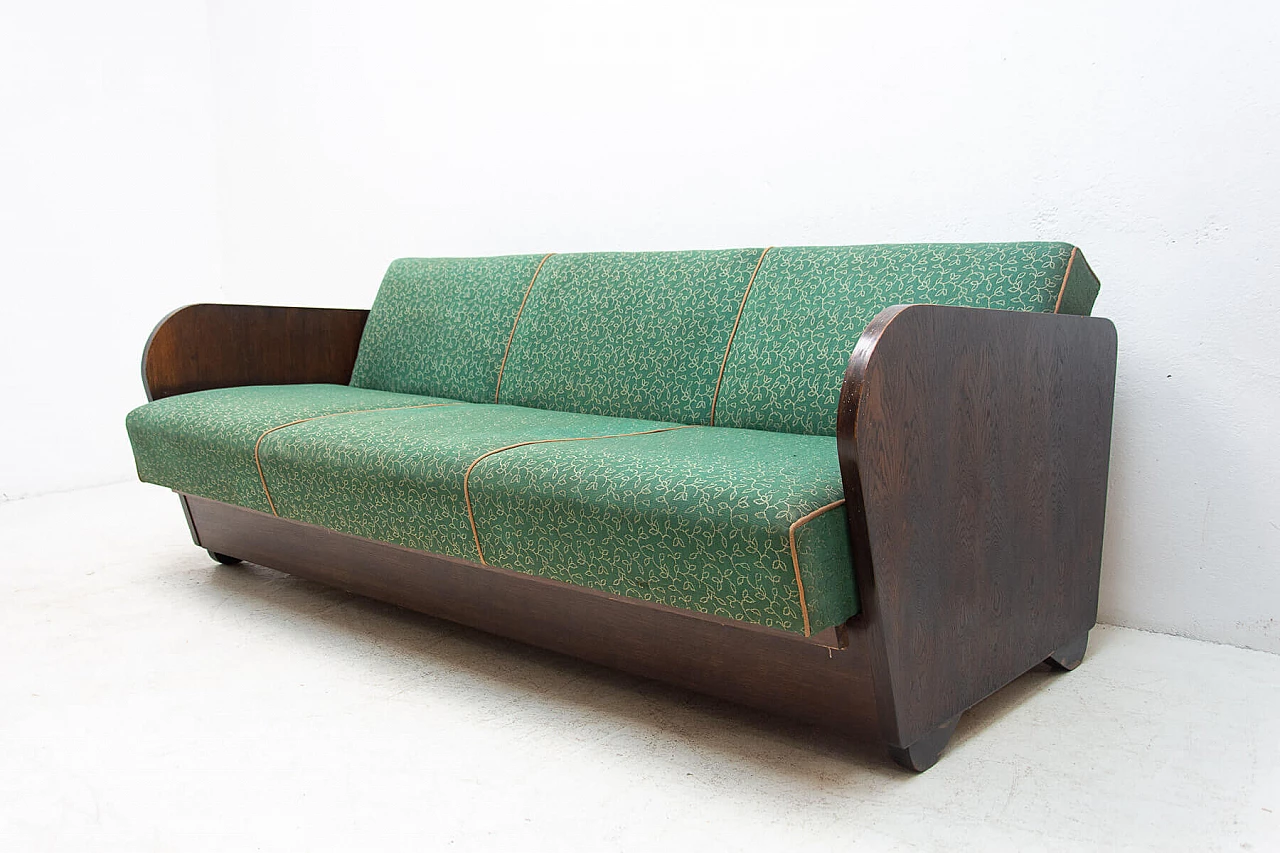 Folding sofa-bed by Jindrich Halabala, 1950s 1