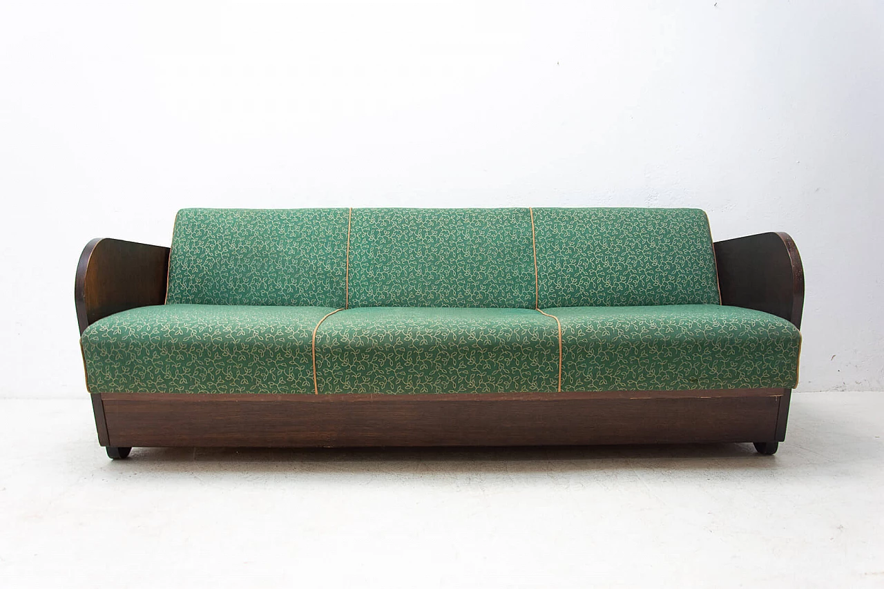 Folding sofa-bed by Jindrich Halabala, 1950s 14