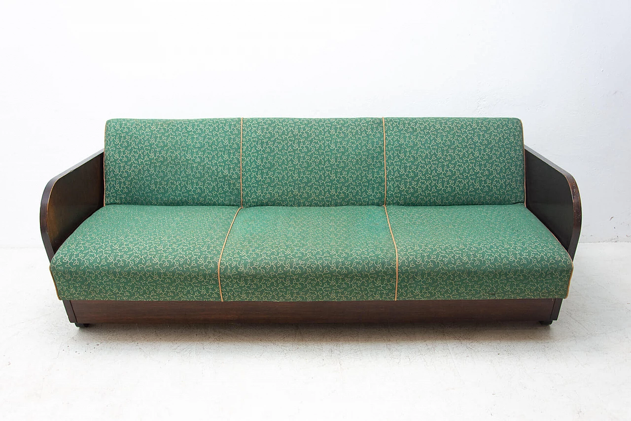Folding sofa-bed by Jindrich Halabala, 1950s 15