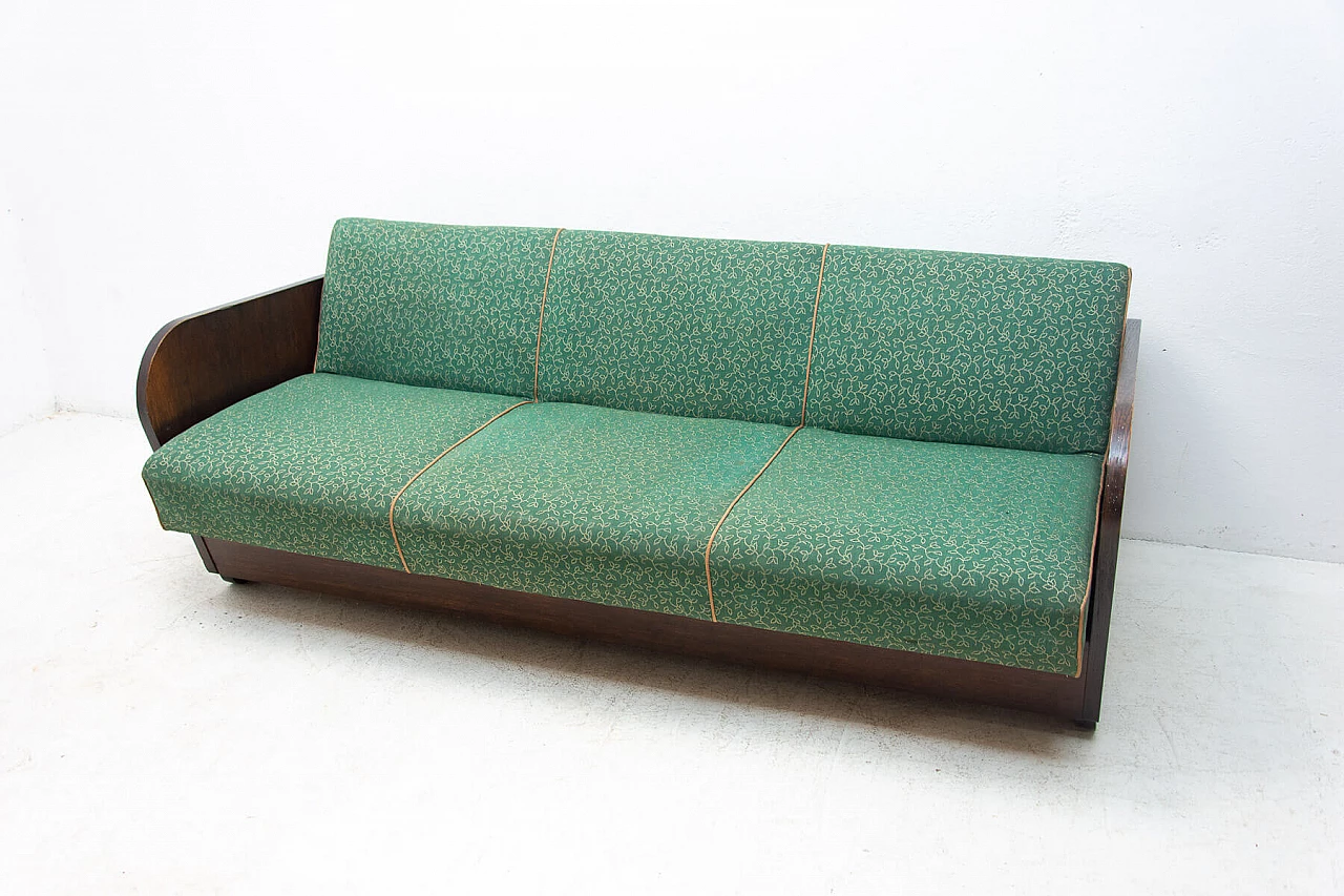 Folding sofa-bed by Jindrich Halabala, 1950s 16