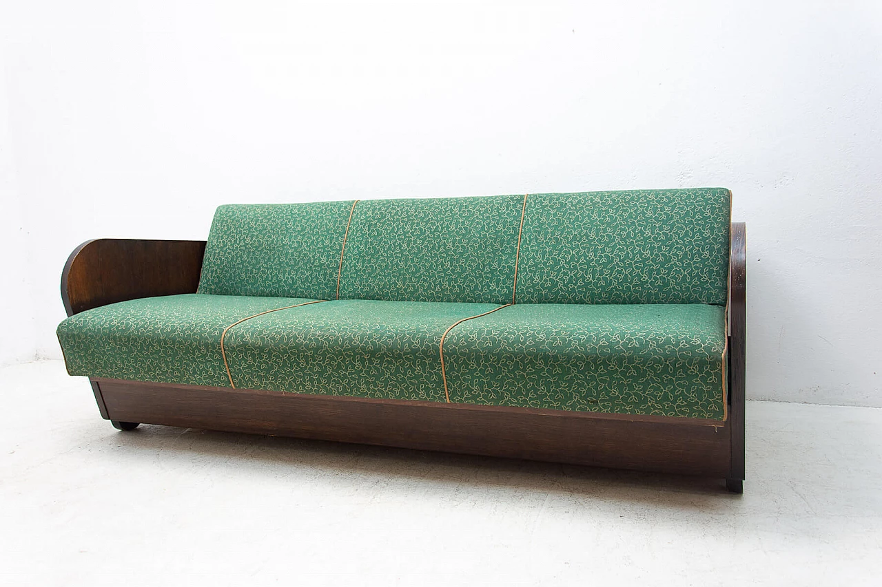 Folding sofa-bed by Jindrich Halabala, 1950s 17