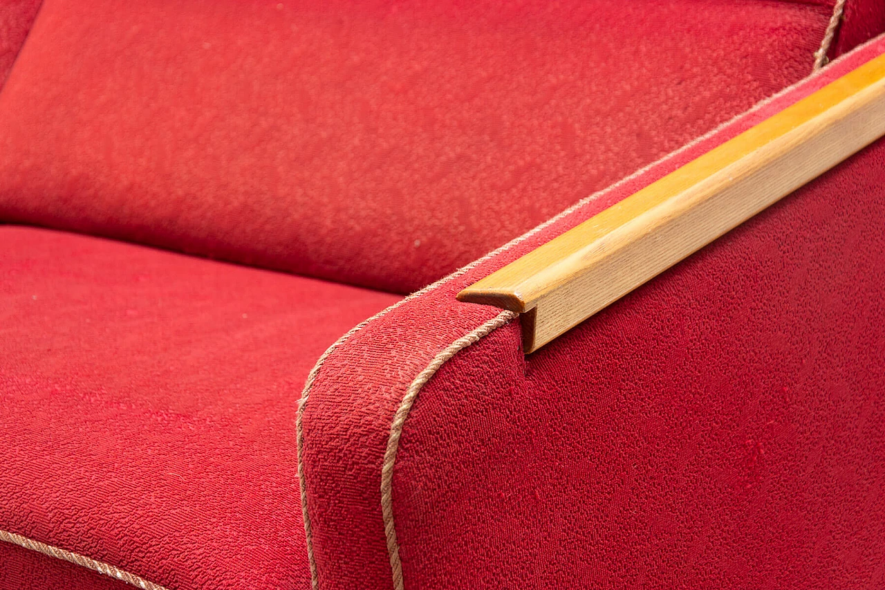 Divano letto con tavolini estraibili, anni '50 6