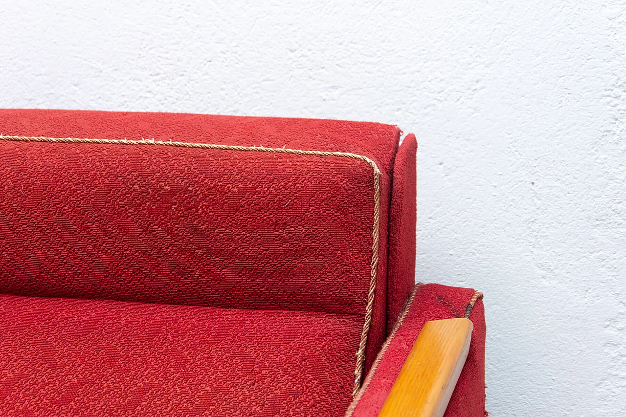 Divano letto con tavolini estraibili, anni '50 7