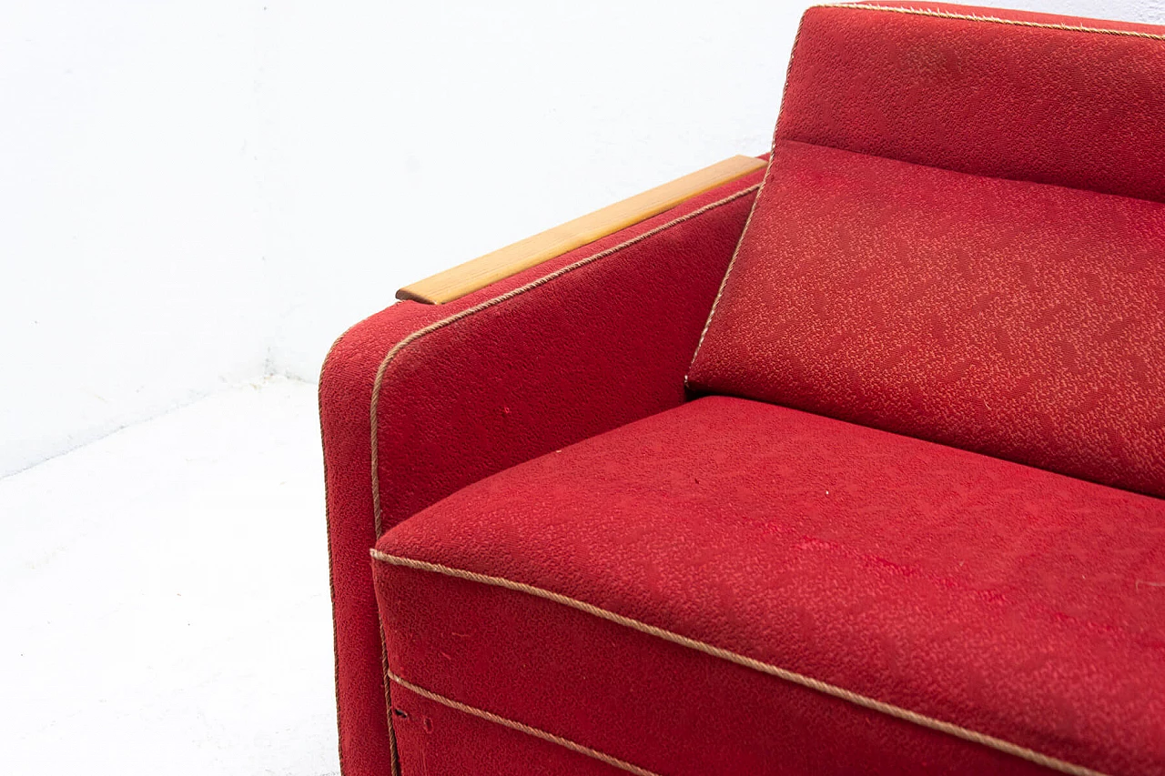 Divano letto con tavolini estraibili, anni '50 8
