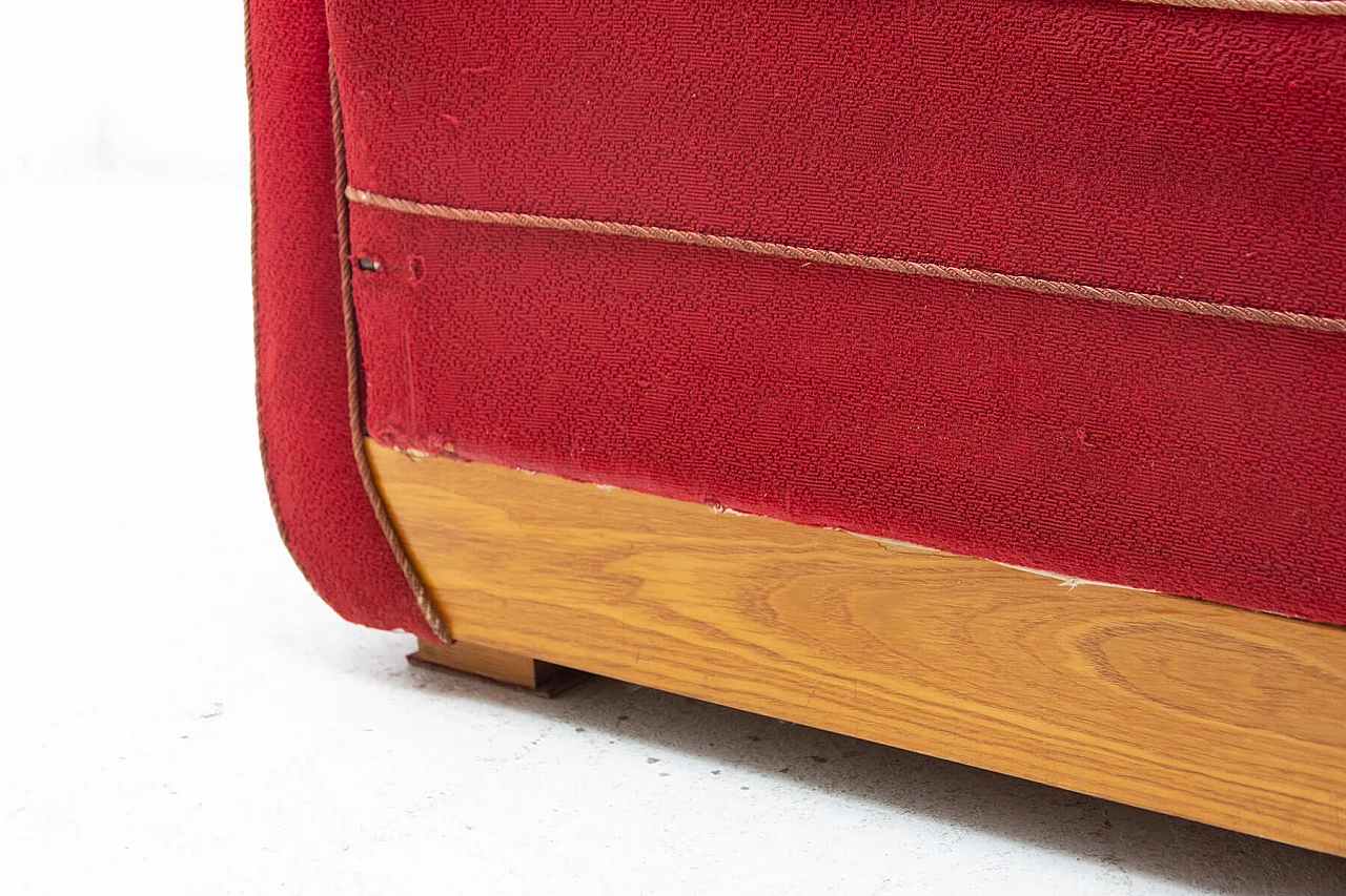 Divano letto con tavolini estraibili, anni '50 9