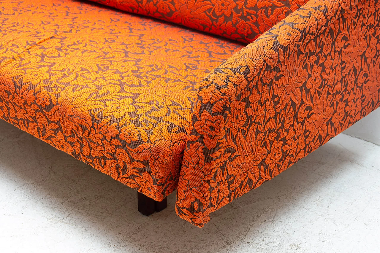 Divano letto pieghevole con rivestimento in fantasia, anni '60 6